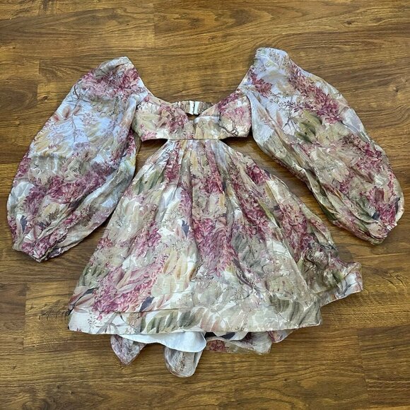 Urbani Moscow bralette floral cutout mini dress - Picture 4 of 11